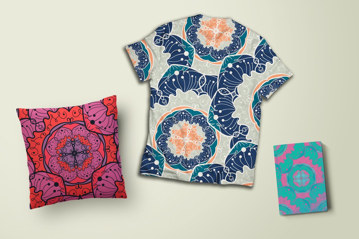 Download Pattern "240 Mandala Seamless Bundle Pattern" / 240 Mandala Seamless Bundle Pattern - Pattern на тему графика wedding,invitation,card,vintage,hand-drawn,illustration,bundle,design,template,retro,greeting,blog,packaging,fashion,elements,decorative,ornamental,vector,floral,clothing,boho,texture,fabric,