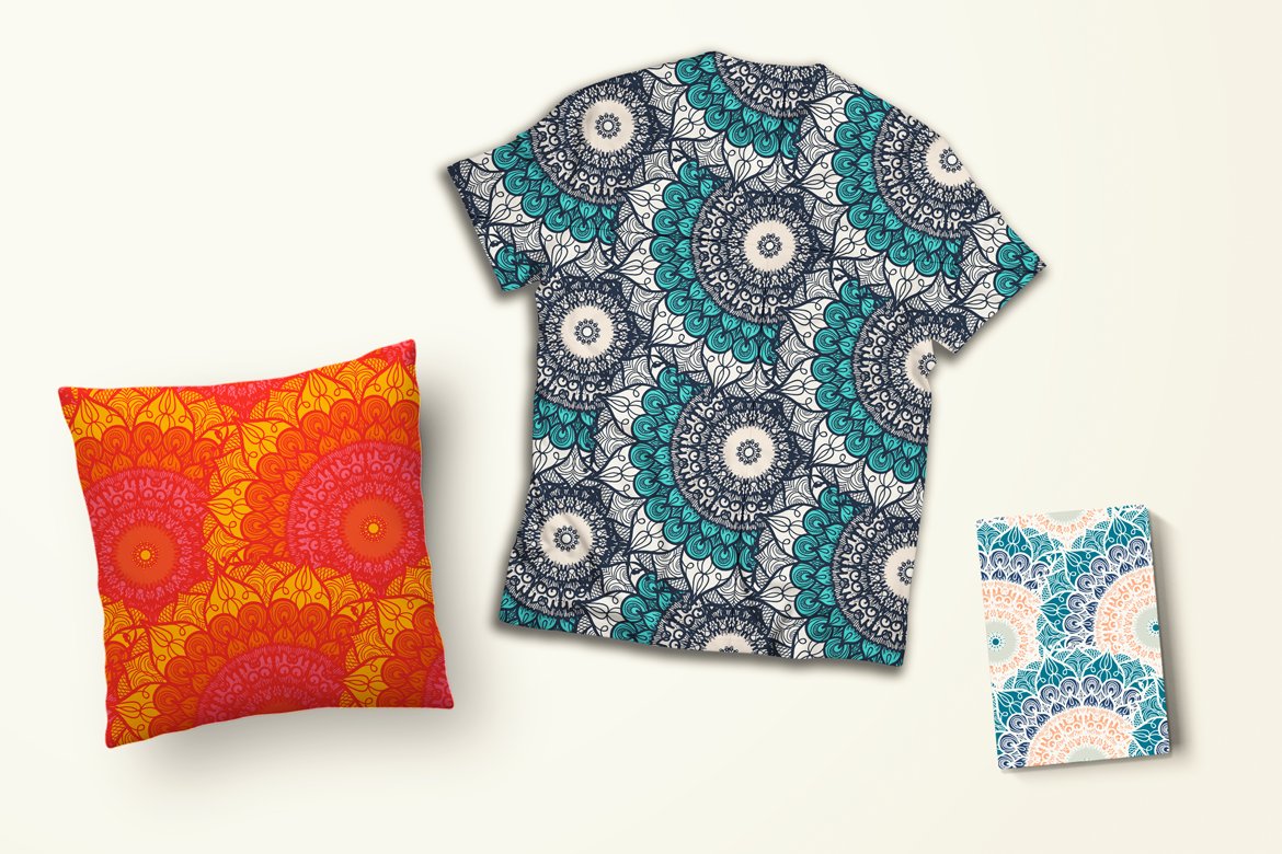 Download Pattern "Mandala Seamless  Set Pattern" / Mandala Seamless  Set Pattern - Pattern на тему графика vintage,design,template,retro,fashion,ornamental,vector,floral,boho,texture,fabric,round,art,tattoo,sun,hand,ornament,magic,decoration,yoga,flower,background,cloth,meditation,geometric,doodle