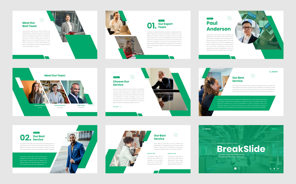 Jobseek - Job Vacancy & Jobseeker PowerPoint Template