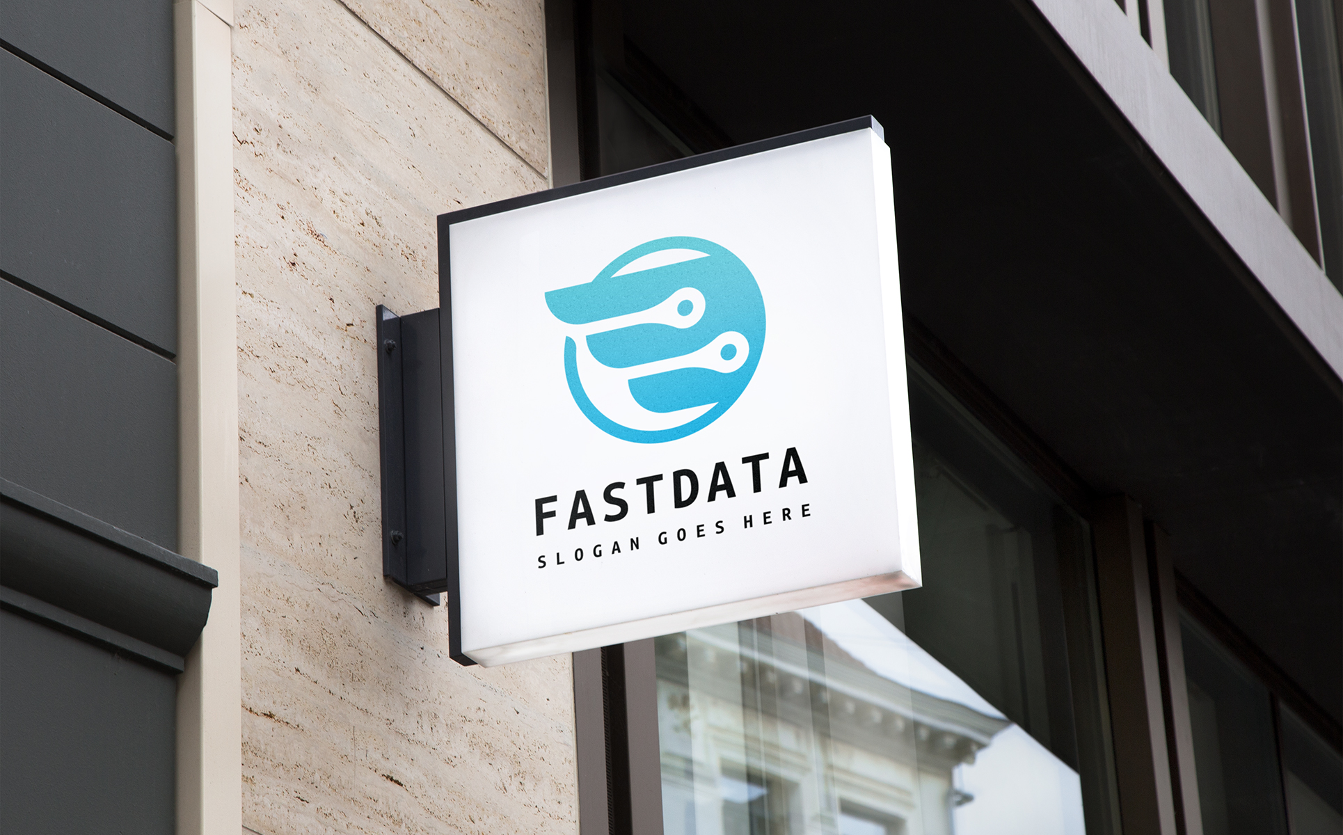 Download Шаблон логотипа "Technology Wing Fast Data" / Technology Wing Fast Data - Шаблон логотипа на тему графика airline,brand,business,company,corporation,design,digital,icon,identity,logo,media,plane,professional,simple,studio,tech