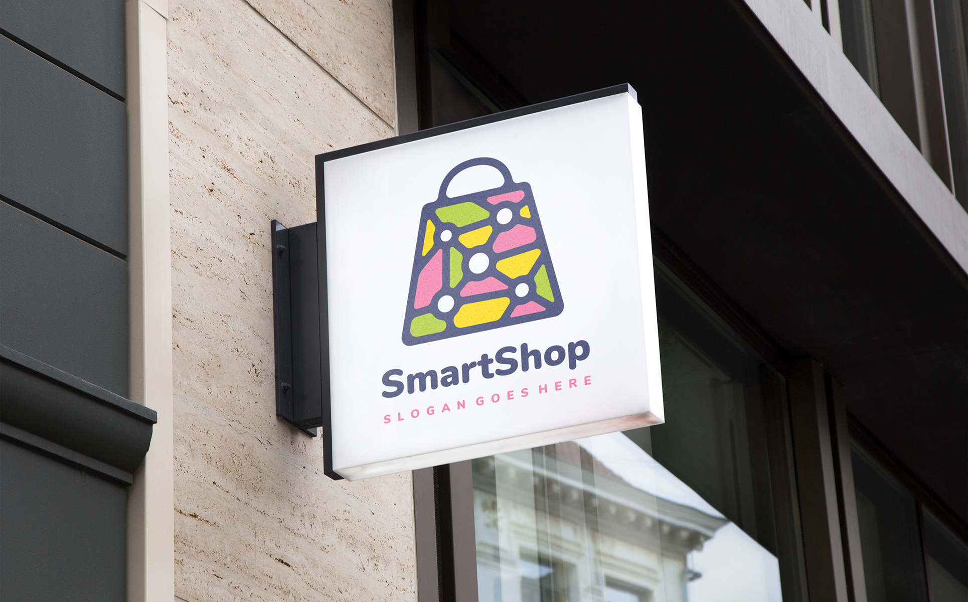 Download Шаблон логотипа "Smart Tech Shopping Bag Logo Template" / Smart Tech Shopping Bag Logo Template - Шаблон логотипа на тему графика bag,electronic,future,high,mobile,shop,shopping,tech,technology,store,logo,ecommerce,data,online