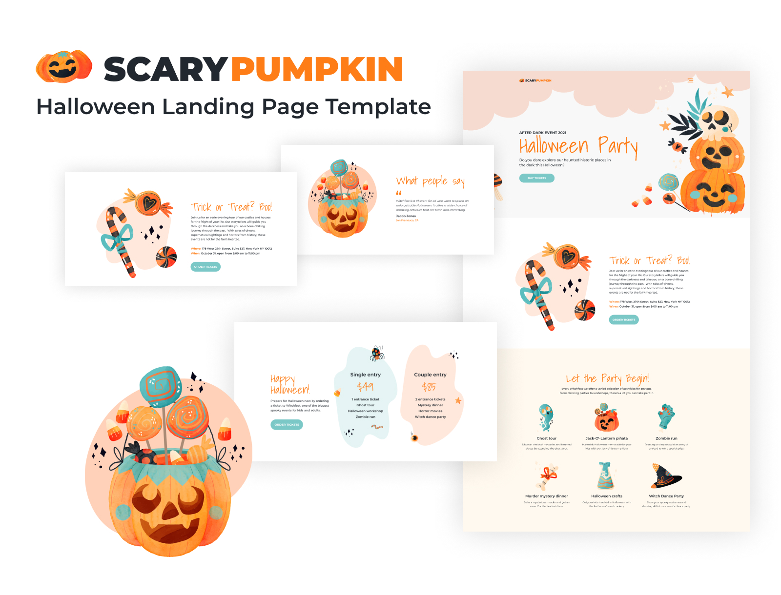 Scarypumpkin - Halloween Landing Page Template