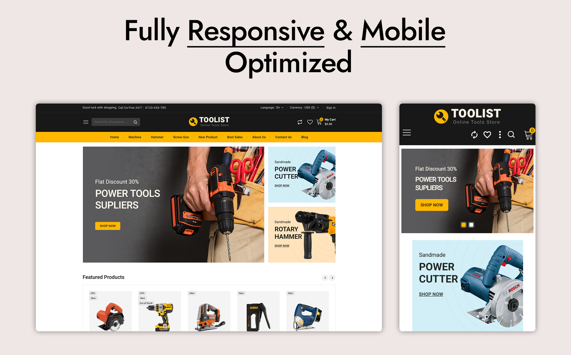 Toolist - Tools and Equipment Store PrestaShop Theme