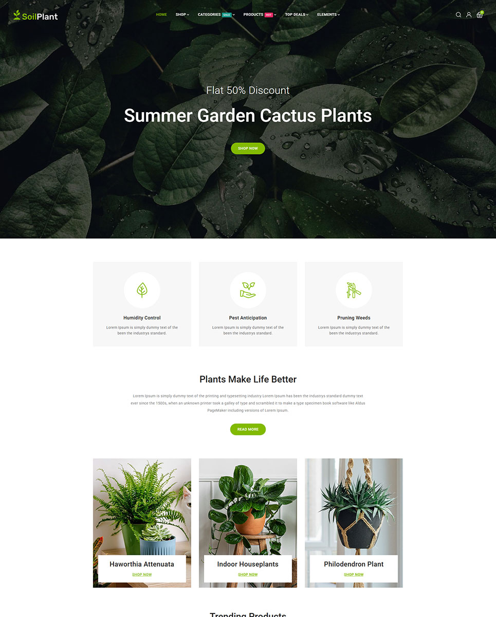 Soilplant - Plants and Nursery Store Prestashop Responsive Theme