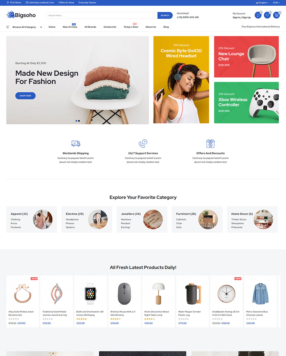 Bigsoho - Multipurpose Mega Store Prestashop Responsive Theme