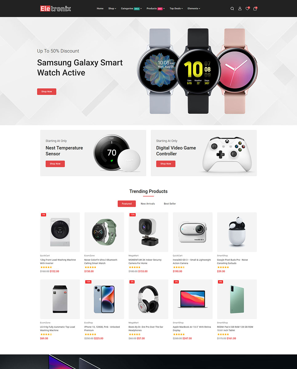 Eletronix - Electronics and Computers Store Prestashop Responsive Theme