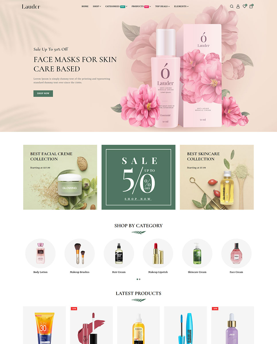 Lauder - Cosmetics Store Prestashop Responsive Theme
