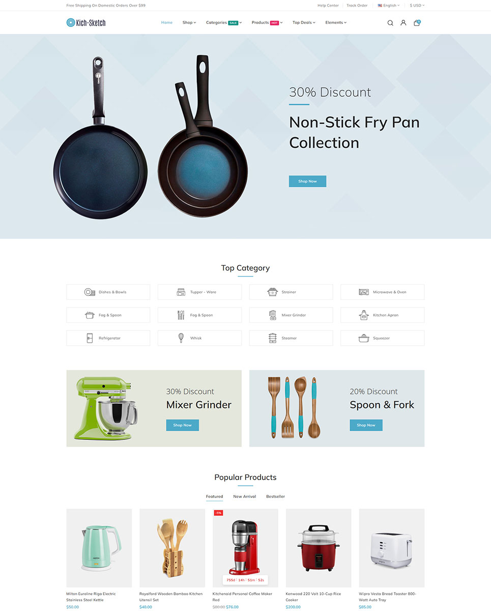 KichSketch - Kitchen Home Appliances Store Prestashop Theme