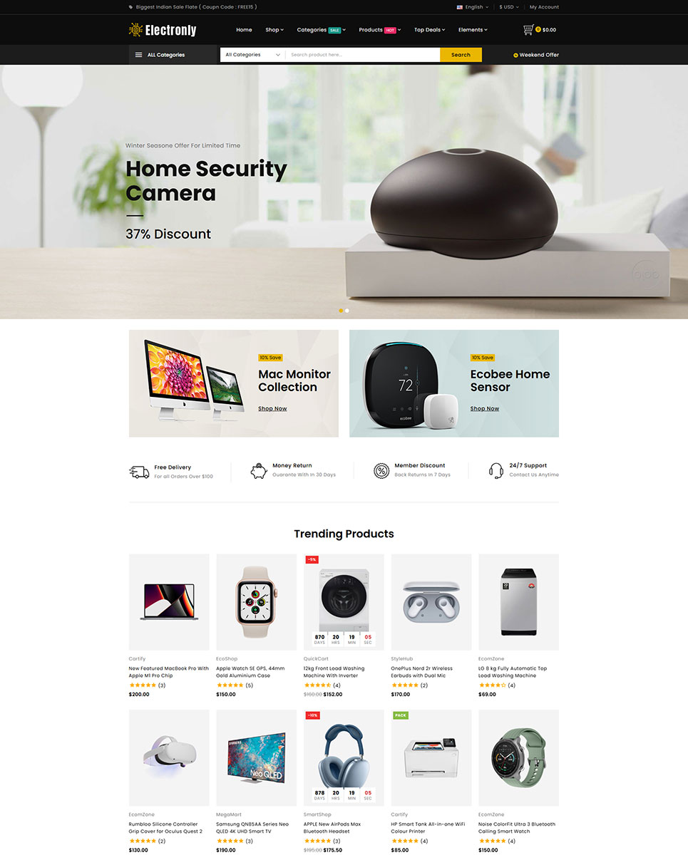 Electronly - Digital Store PrestaShop Responsive Theme