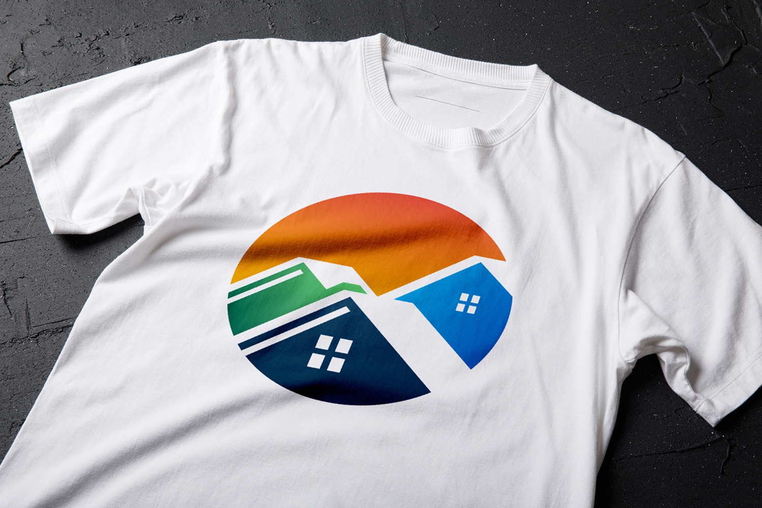 Download Шаблон логотипа "gradient style house real estate property logo design Logo Template" / gradient style house real estate property logo design Logo Template - Шаблон логотипа на тему графика brand,branding,build,builder,building,construction,contractor,eco,eco home,eco house,ecological,environment,green,green house,home,house,identity,leaf,location,neighborhood