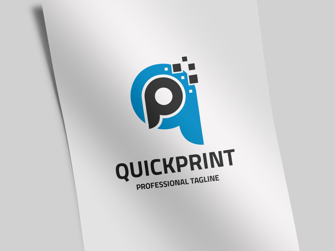 Download Шаблон логотипа "Quick Print Letter QP Logo Template" / Quick Print Letter QP Logo Template - Шаблон логотипа на тему графика agency,q letter,q logo,blue print,branding,business,consultant,corporate,design,entertainment,firm,investment,letter,marketing,media,p letter,p logo,photographer,planner,power