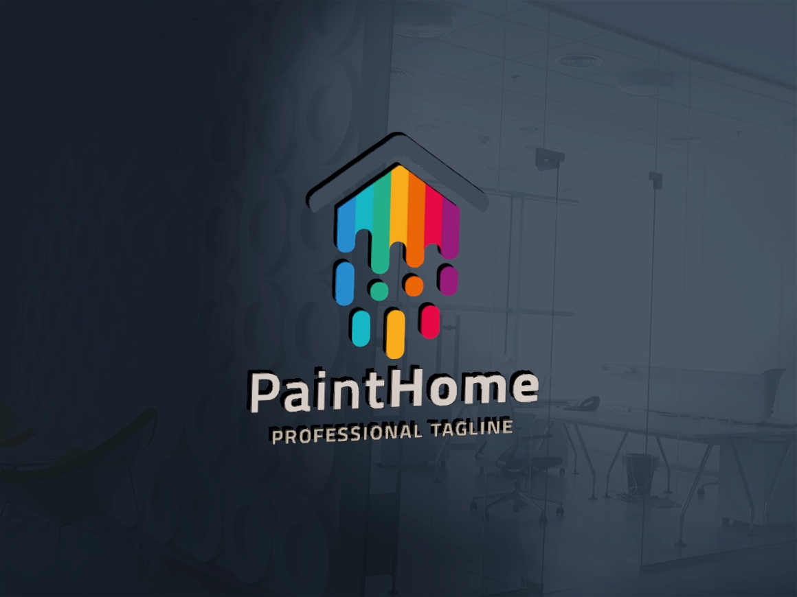 Download Шаблон логотипа "Paint Home Logo Template" / Paint Home Logo Template - Шаблон логотипа на тему графика architecture,art,artistic,blue,brush,build,building,colorful,creative,designs solution,green,home,home design interior,house,house art,house design,house paint,house painting,house painting s