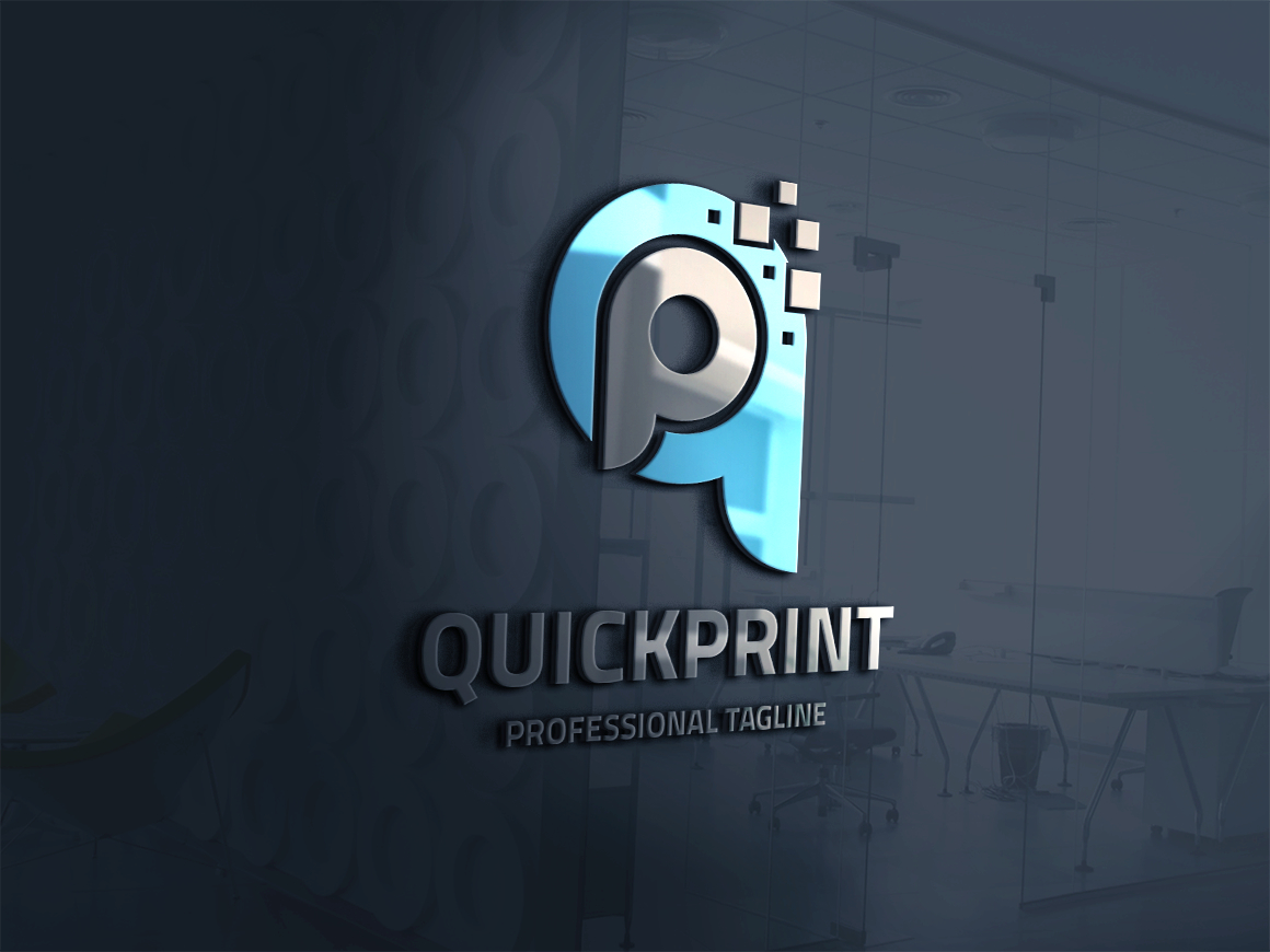 Download Шаблон логотипа "Quick Print Letter QP Logo Template" / Quick Print Letter QP Logo Template - Шаблон логотипа на тему графика agency,q letter,q logo,blue print,branding,business,consultant,corporate,design,entertainment,firm,investment,letter,marketing,media,p letter,p logo,photographer,planner,power