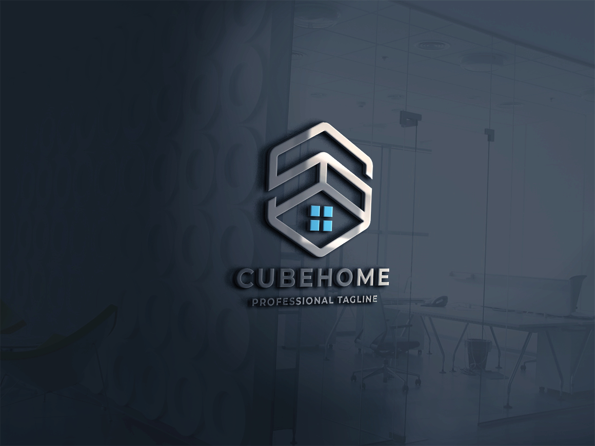 Download Шаблон логотипа "Clean Home Logo Template" / Clean Home Logo Template - Шаблон логотипа на тему графика architect,brand,branding,building,cube,design,door,hexa,home,house,interior,logo,logotype,modern,professional,template,vector,window