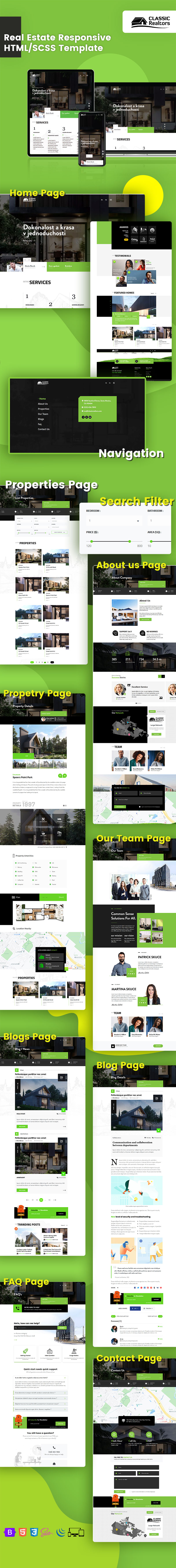 HTML5 &amp; SCSS Website Template