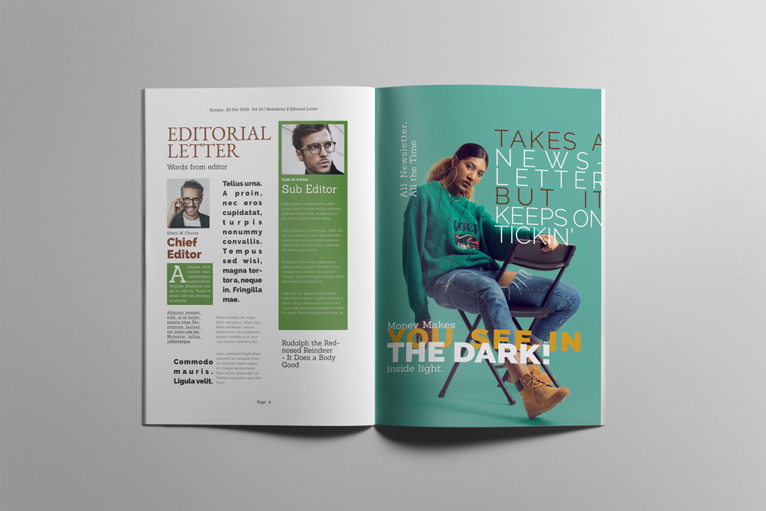 Download Фирменный стиль "Business Newsletter Layout  #03" / Business Newsletter Layout  #03 - Фирменный стиль на тему графика newsletter,brochure,corporate,business,magazine,layout,indesgn,design,creative,swiss,minimal,a4,real,estate,annual,report,print,cmyk