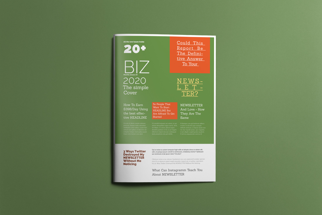 Download Фирменный стиль "Business Newsletter Layout  #03" / Business Newsletter Layout  #03 - Фирменный стиль на тему графика newsletter,brochure,corporate,business,magazine,layout,indesgn,design,creative,swiss,minimal,a4,real,estate,annual,report,print,cmyk