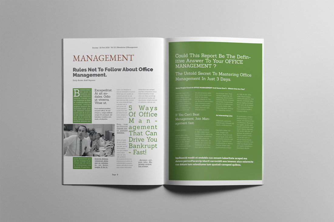 Download Фирменный стиль "Business Newsletter Layout  #03" / Business Newsletter Layout  #03 - Фирменный стиль на тему графика newsletter,brochure,corporate,business,magazine,layout,indesgn,design,creative,swiss,minimal,a4,real,estate,annual,report,print,cmyk