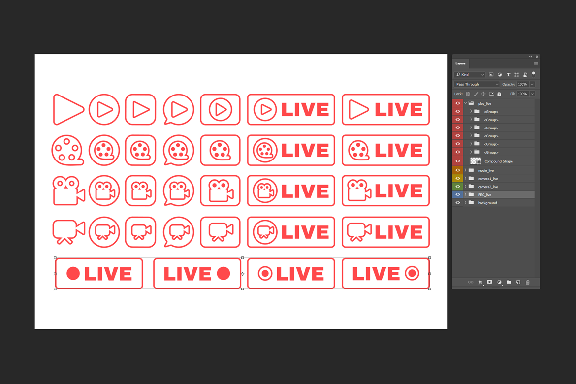 Download Набор иконок "Outline Live Stream Symbols Set Icon" / Outline Live Stream Symbols Set Icon - Набор иконок на тему social media live,streaming,stream,online,broadcast,multimedia,button,outline,irl,news,social,technology,internet,service,play,in real life,modern,network,information,video