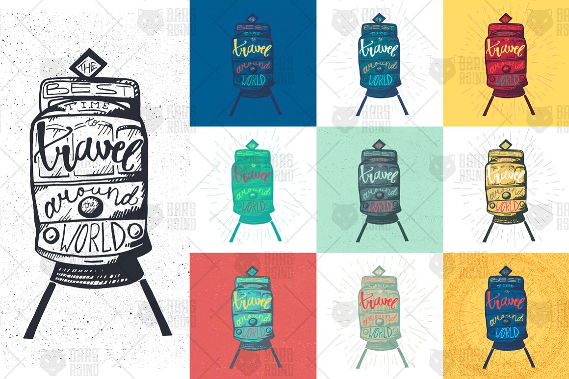 Download Иллюстрация "To Travel Around The World On Train - Illustration" / To Travel Around The World On Train - Illustration - Иллюстрация на тему графика background,badge,calligraphy,inspiration,journey,label,lettering,motivation,movement,print,retro,ride,speed,sticker,travel,trendy,typography,urban,vector,vintage