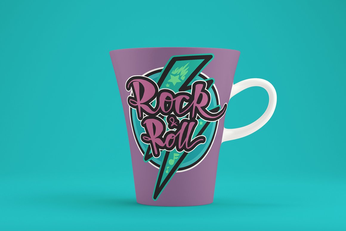 Download Иллюстрация "Rock And Roll Badge - Illustration" / Rock And Roll Badge - Illustration - Иллюстрация на тему графика rocknroll,rock,roll,illustration,music,vector,symbol,poster,grunge,vintage,design,graphic,sign,metal,retro,concert,text,banner,festival,art