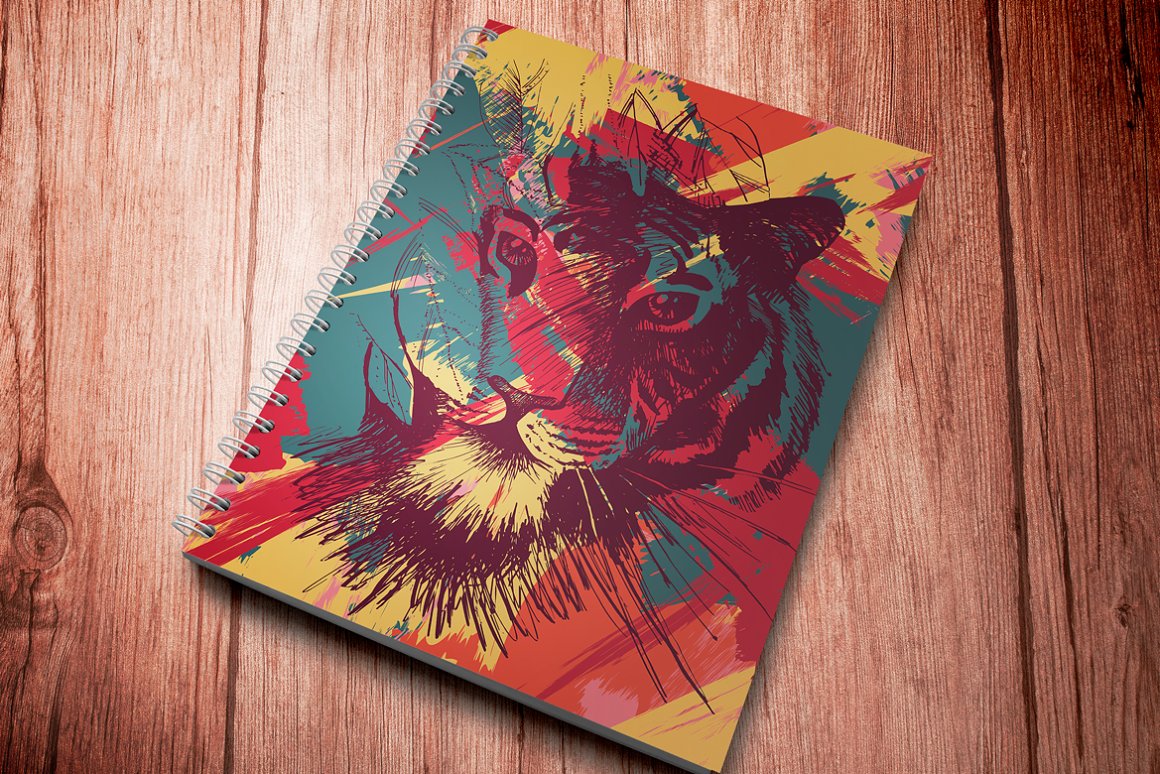 Download Иллюстрация "Wild Tiger In Jungles - Illustration" / Wild Tiger In Jungles - Illustration - Иллюстрация на тему графика tiger,decoration,mammal,texture,cat,wild,jungle,vintage,retro,grunge,power,vector,symbol,africa,illustration,decorative,print,art,style,hipster