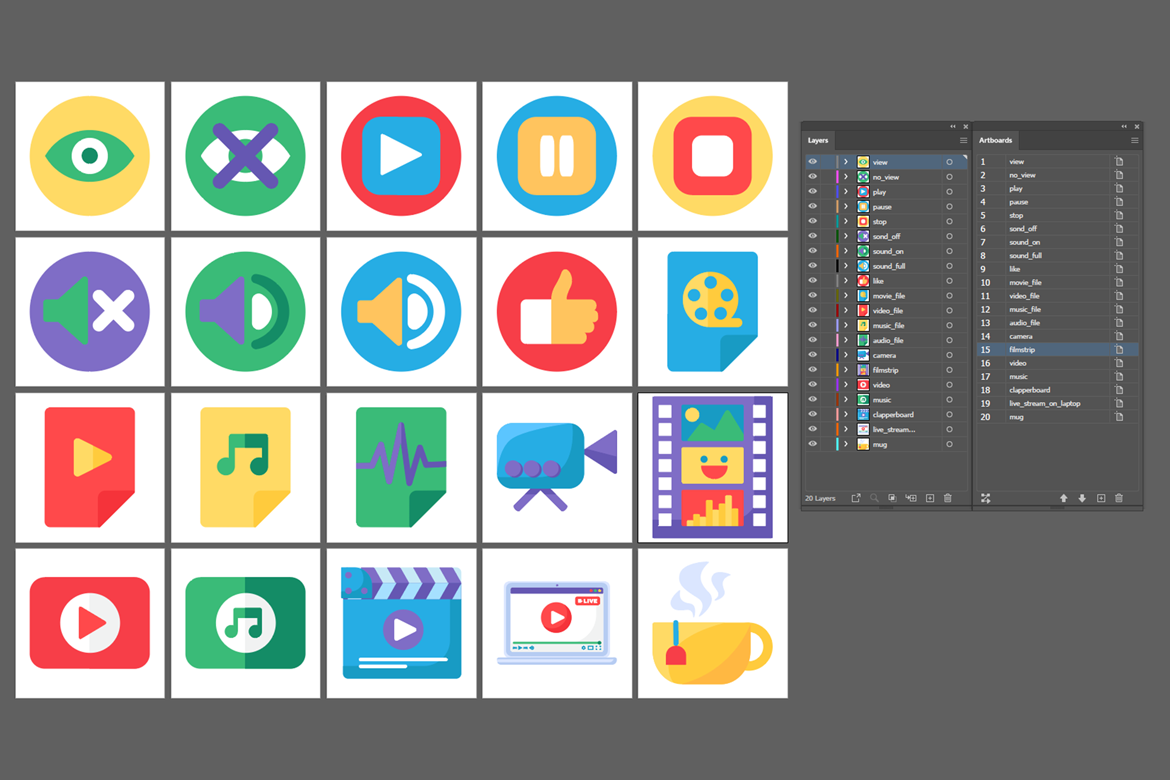 Download Набор иконок "Live Stream Producing Tools Set Icon" / Live Stream Producing Tools Set Icon - Набор иконок на тему social media live,laptop,multimedia,news,producing,tools,streaming,stream,online,broadcast,button,irl,social,technology,internet,service,play,in real life,modern,network