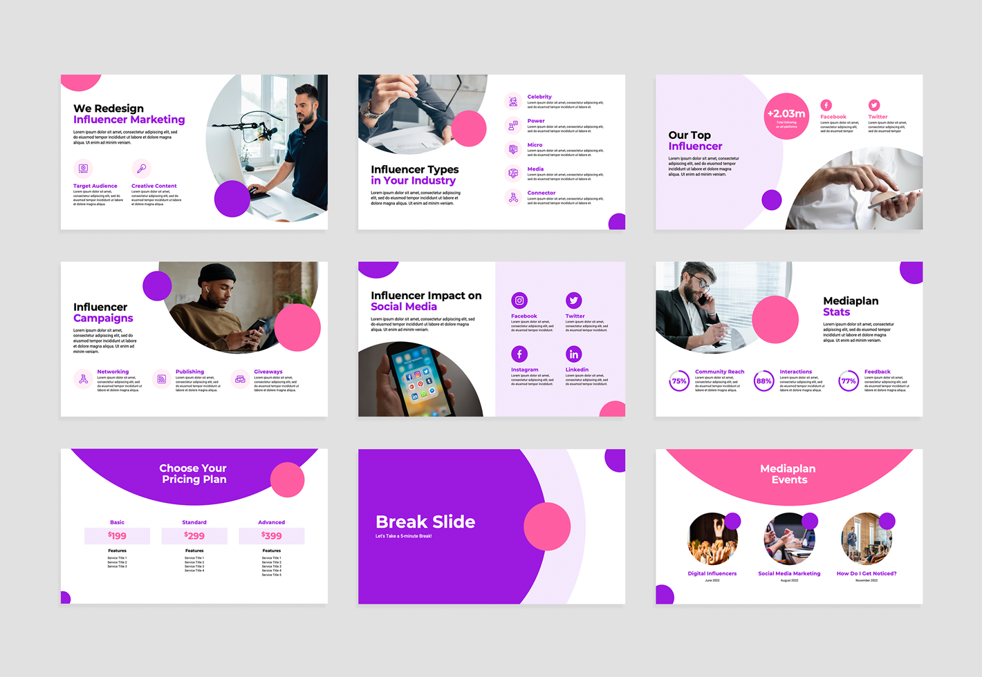 Social Media Strategy Presentation PowerPoint Template