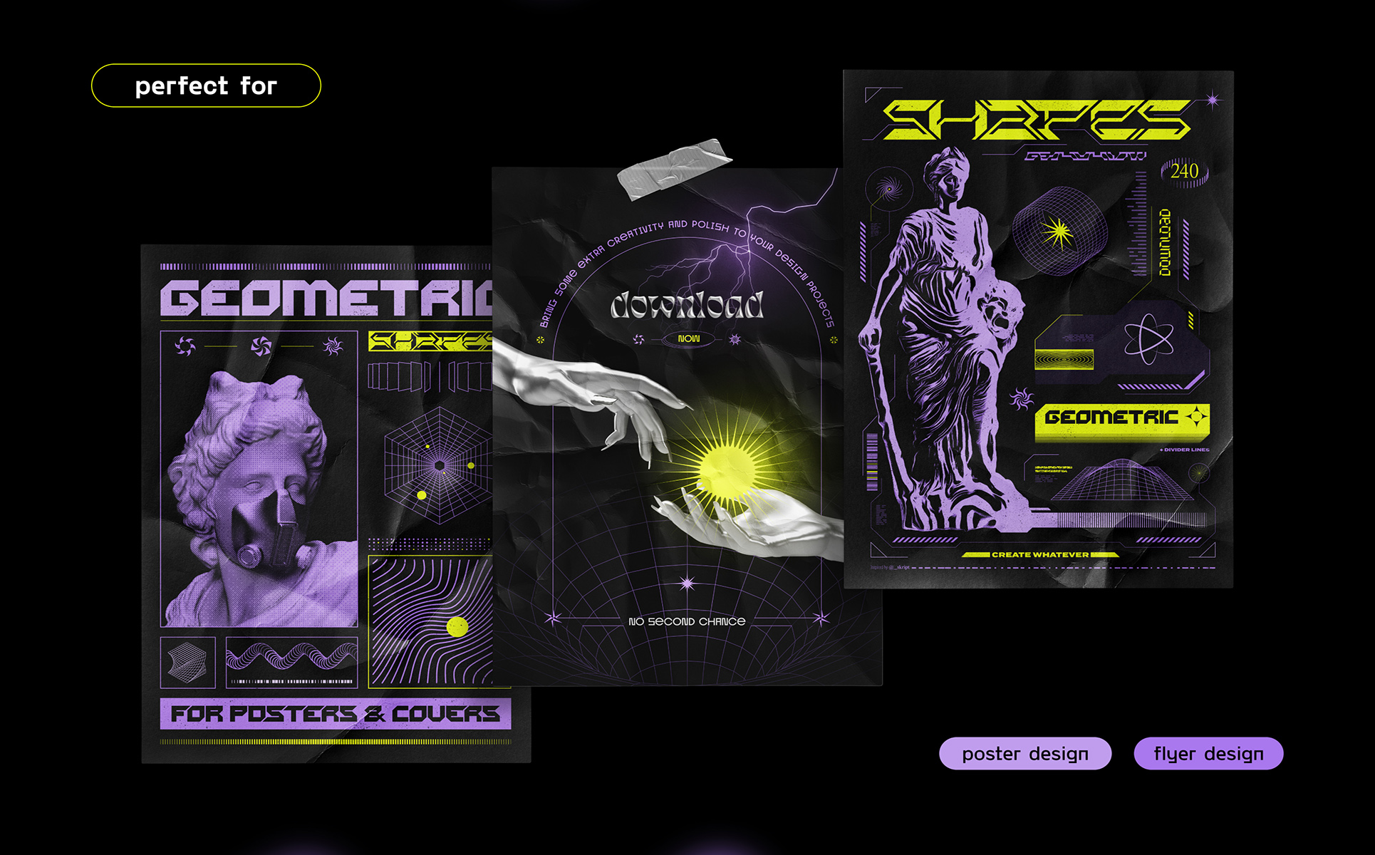 Download Vector "Geometric Shapes Pack for Poster and Cover Design - Vector Image" / Geometric Shapes Pack for Poster and Cover Design - Vector Image - Vector на тему графика shape,design,element,abstract,vector,retro,futuristic,geometric,brutalist,trendy,creative,poster,cover,photoshop,illustrator,affinity designer,modern,illustration,symbol,logo