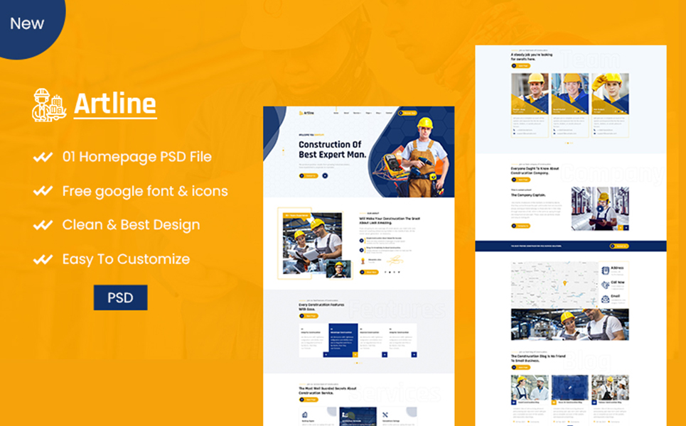 Artline - Construction & Business - PSD -Template