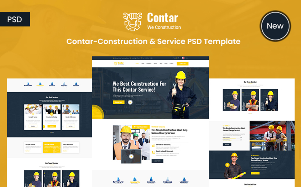 Contar-Construction & Service PSD Template