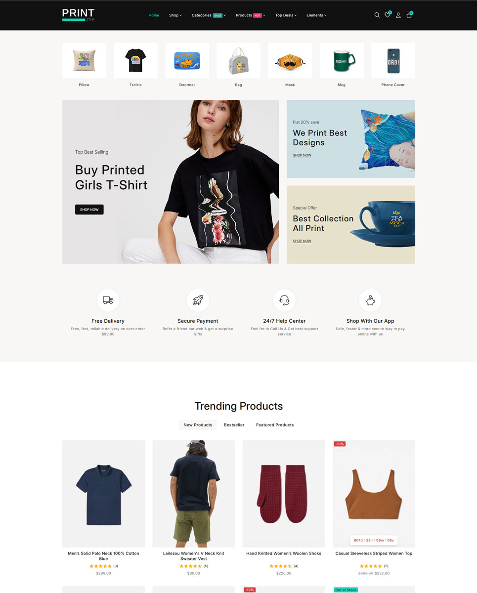 Printme - Printing Services Multipurpose Responsive Prestashop Elementor Theme