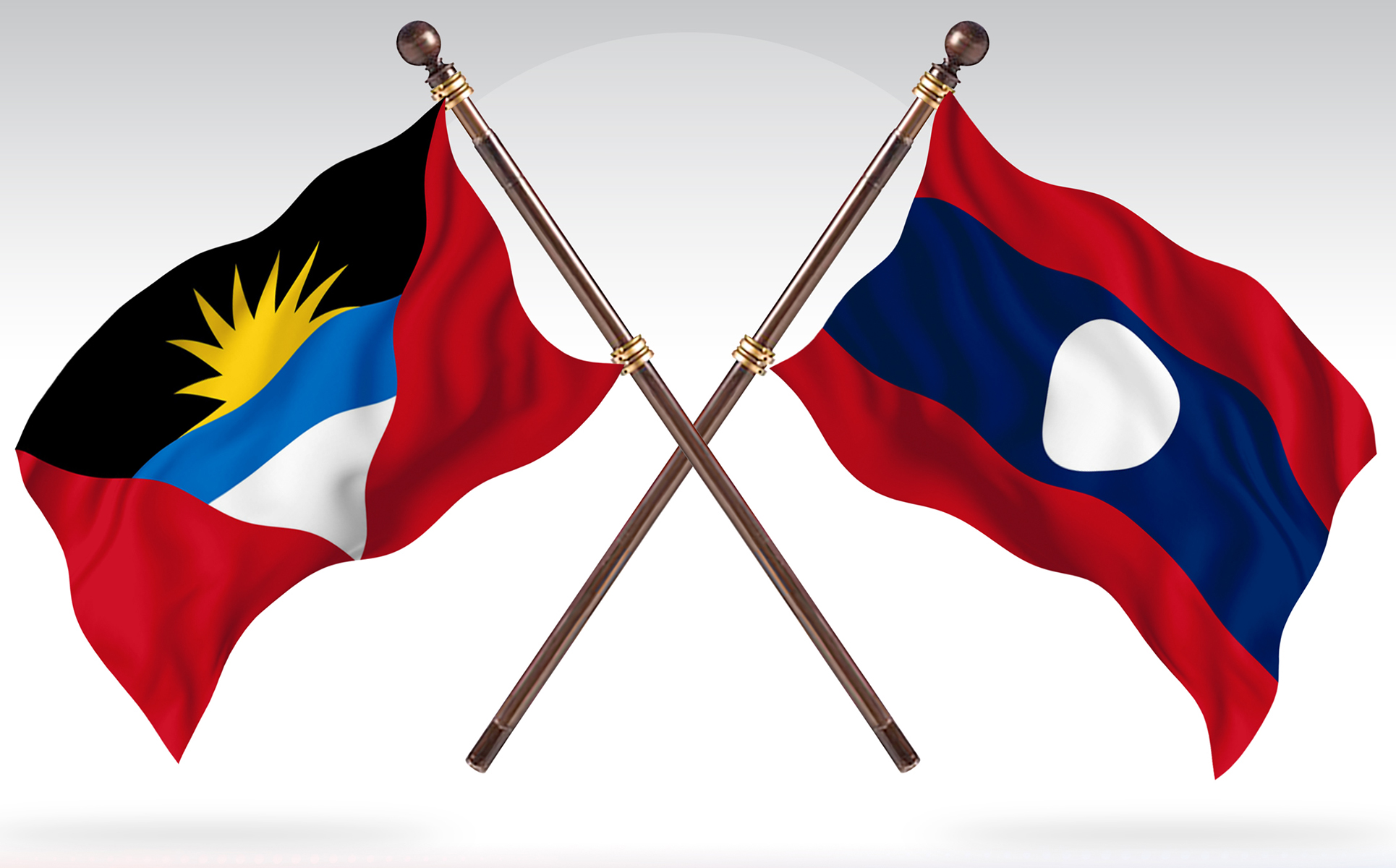Download Иллюстрация "Antigua versus Laos Two Countries Flags - Illustration" / Antigua versus Laos Two Countries Flags - Illustration - Иллюстрация на тему графика national,patriotic,europe,asia,republic,map,flag,country,cartography,geography,nation,illustration,graphic,vector,state,world,isolated,symbol,border,icon