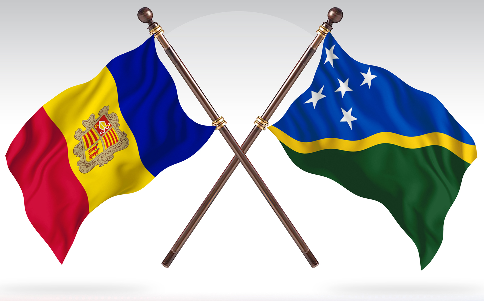 Download Иллюстрация "Andorra versus Solomon Islands Two Countries Flags - Illustration" / Andorra versus Solomon Islands Two Countries Flags - Illustration - Иллюстрация на тему графика national,patriotic,europe,asia,republic,map,flag,country,cartography,geography,nation,illustration,graphic,vector,state,world,isolated,symbol,border,icon