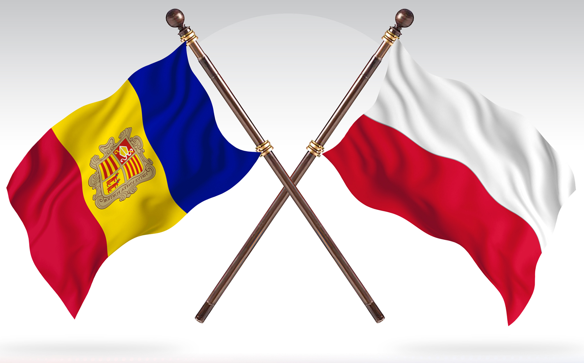Download Иллюстрация "Andorra versus Poland Two Countries Flags - Illustration" / Andorra versus Poland Two Countries Flags - Illustration - Иллюстрация на тему графика national,patriotic,europe,asia,republic,map,flag,country,cartography,geography,nation,illustration,graphic,vector,state,world,isolated,symbol,border,icon