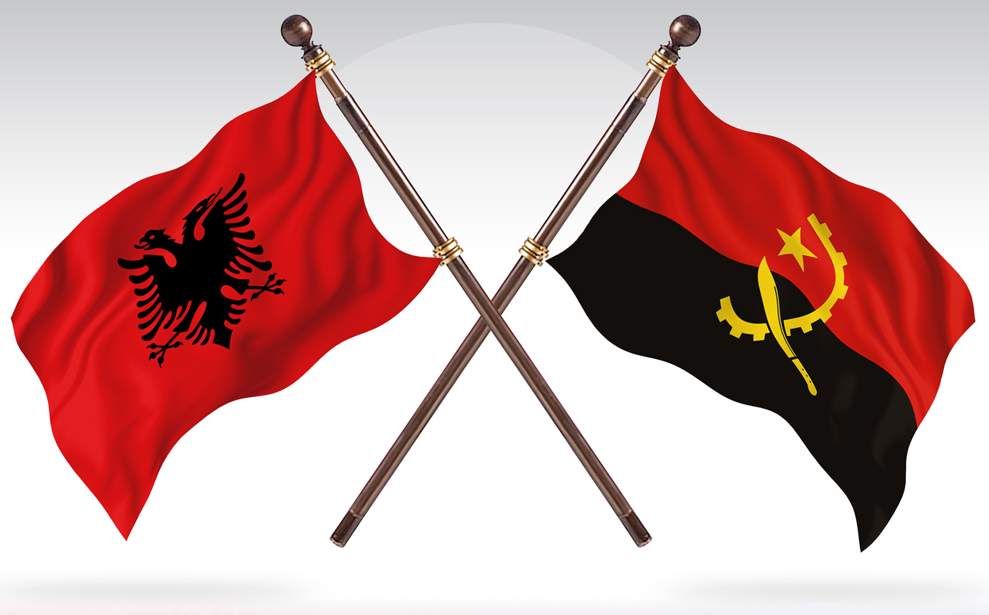 Download Иллюстрация "Albania versus Angola Two Countries Flags - Illustration" / Albania versus Angola Two Countries Flags - Illustration - Иллюстрация на тему графика national,patriotic,europe,asia,republic,map,flag,country,cartography,geography,nation,illustration,graphic,vector,state,world,isolated,symbol,border,icon