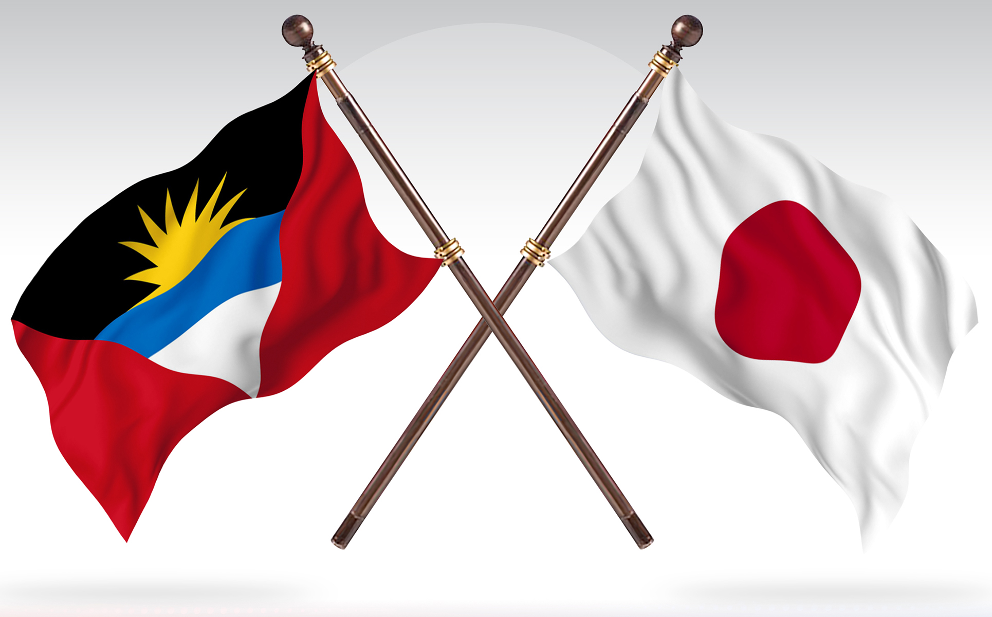 Download Иллюстрация "Antigua versus Japan Two Countries Flags - Illustration" / Antigua versus Japan Two Countries Flags - Illustration - Иллюстрация на тему графика national,patriotic,europe,asia,republic,map,flag,country,cartography,geography,nation,illustration,graphic,vector,state,world,isolated,symbol,border,icon