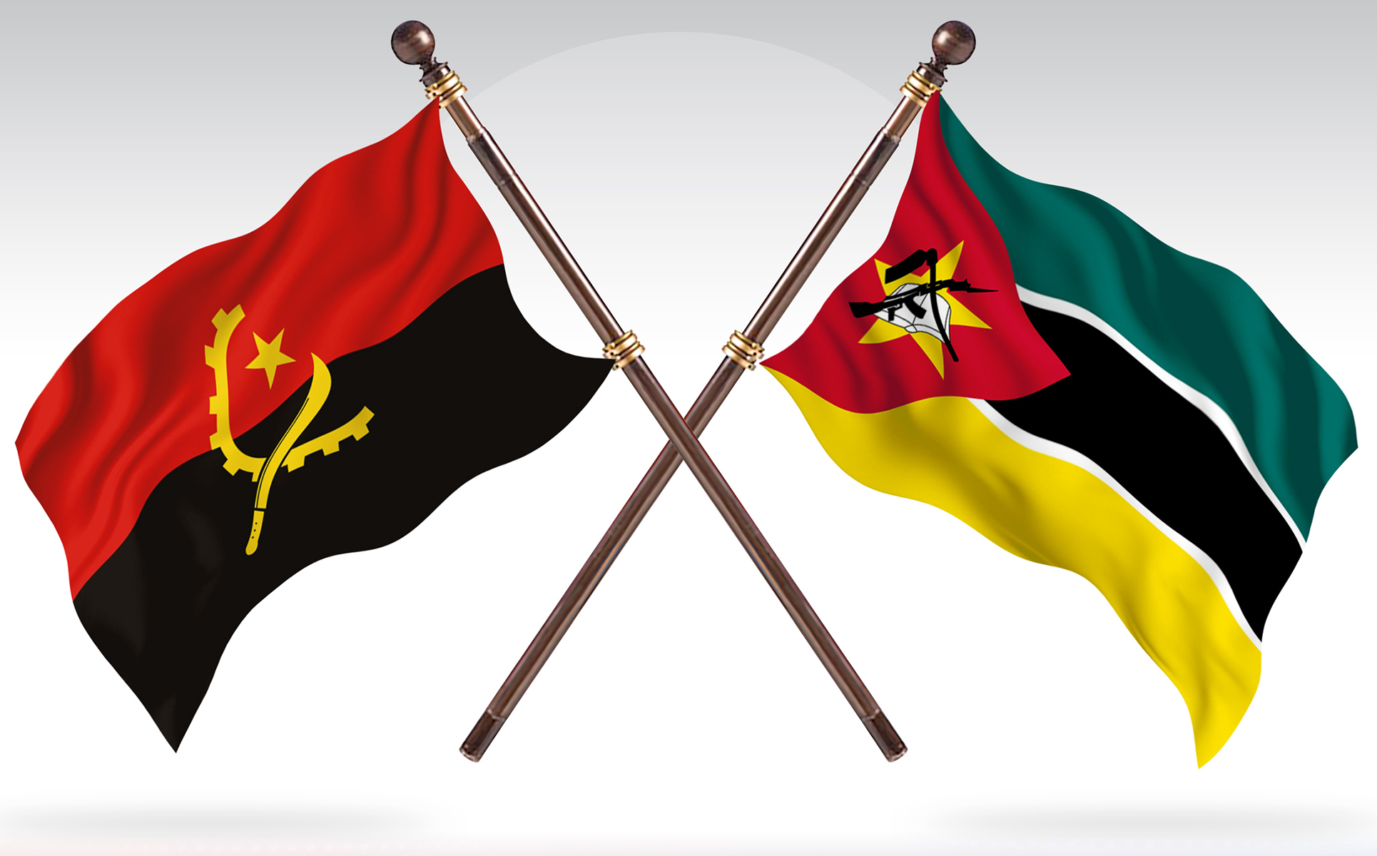 Download Иллюстрация "Angola versus Mozambique Two Countries Flags - Illustration" / Angola versus Mozambique Two Countries Flags - Illustration - Иллюстрация на тему графика national,patriotic,europe,asia,republic,map,flag,country,cartography,geography,nation,illustration,graphic,vector,state,world,isolated,symbol,border,icon