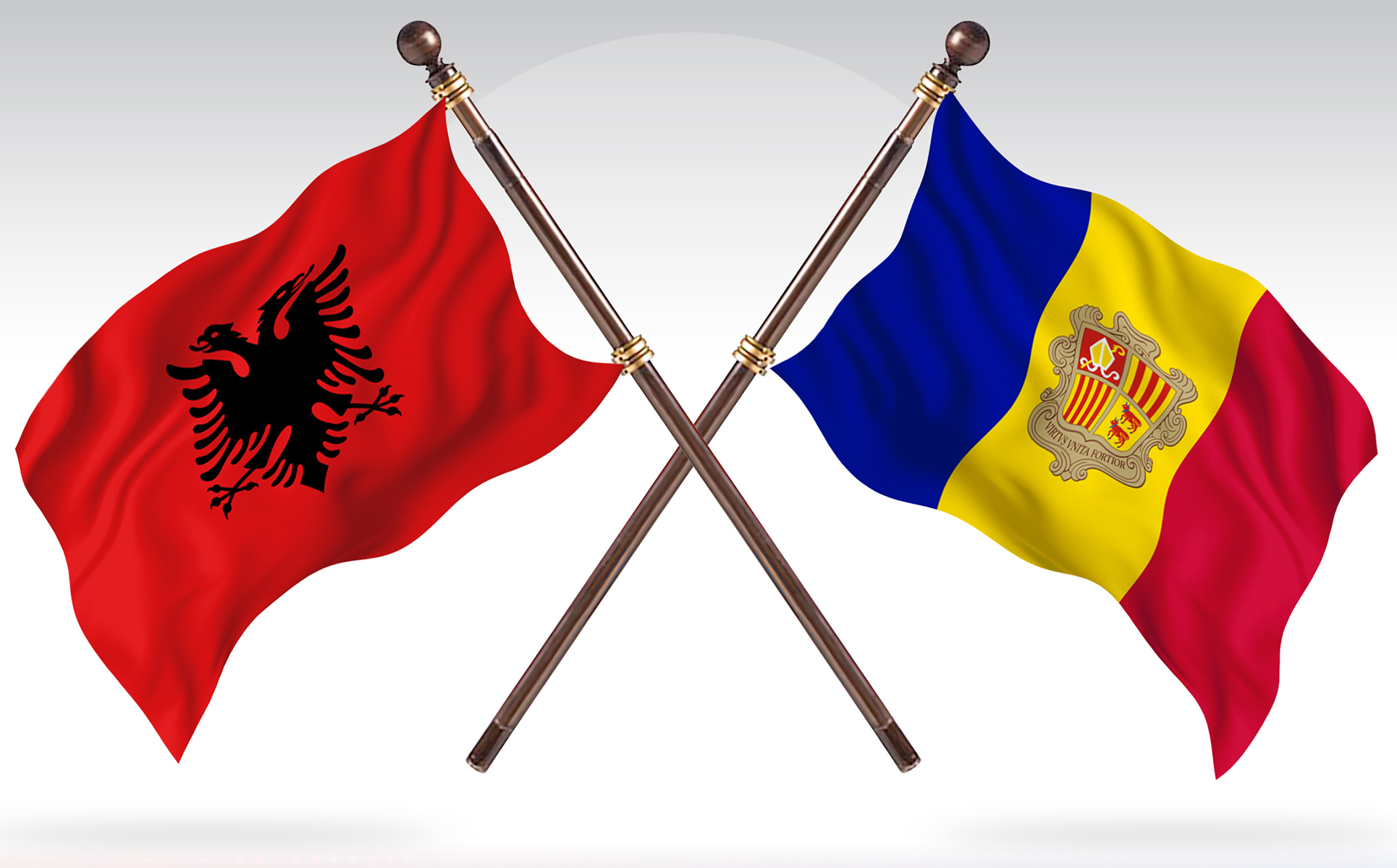 Download Иллюстрация "Albania versus Andorra Two Countries Flags - Illustration" / Albania versus Andorra Two Countries Flags - Illustration - Иллюстрация на тему графика national,patriotic,europe,asia,republic,map,flag,country,cartography,geography,nation,illustration,graphic,vector,state,world,isolated,symbol,border,icon