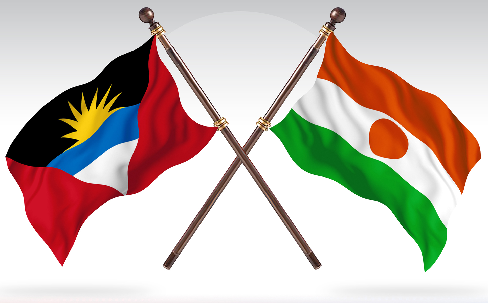 Download Иллюстрация "Antigua versus Niger Two Countries Flags - Illustration" / Antigua versus Niger Two Countries Flags - Illustration - Иллюстрация на тему графика national,patriotic,europe,asia,republic,map,flag,country,cartography,geography,nation,illustration,graphic,vector,state,world,isolated,symbol,border,icon