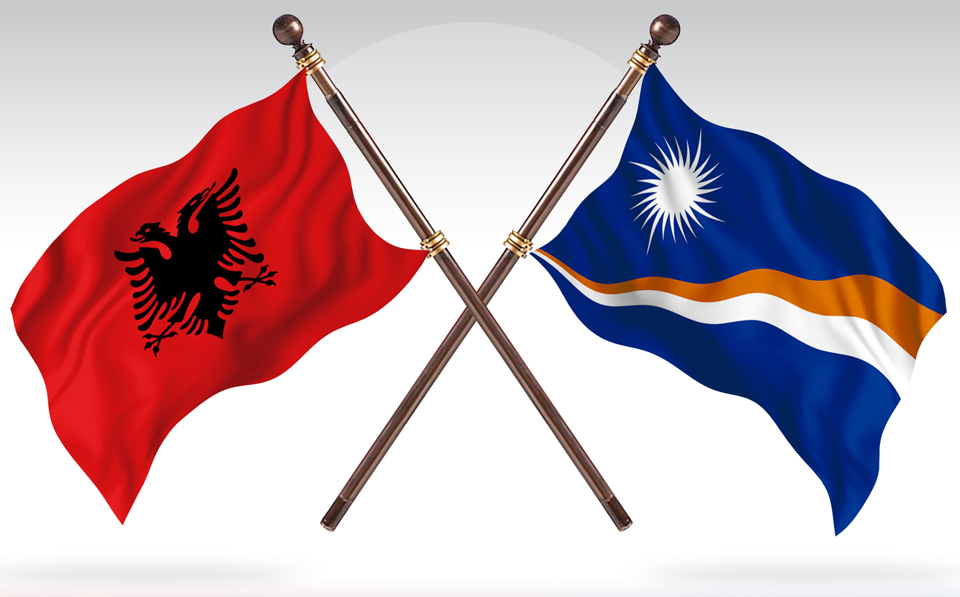 Download Иллюстрация "Albania versus Marshall Islands Two Countries Flags - Illustration" / Albania versus Marshall Islands Two Countries Flags - Illustration - Иллюстрация на тему графика national,patriotic,europe,asia,republic,map,flag,country,cartography,geography,nation,illustration,graphic,vector,state,world,isolated,symbol,border,icon
