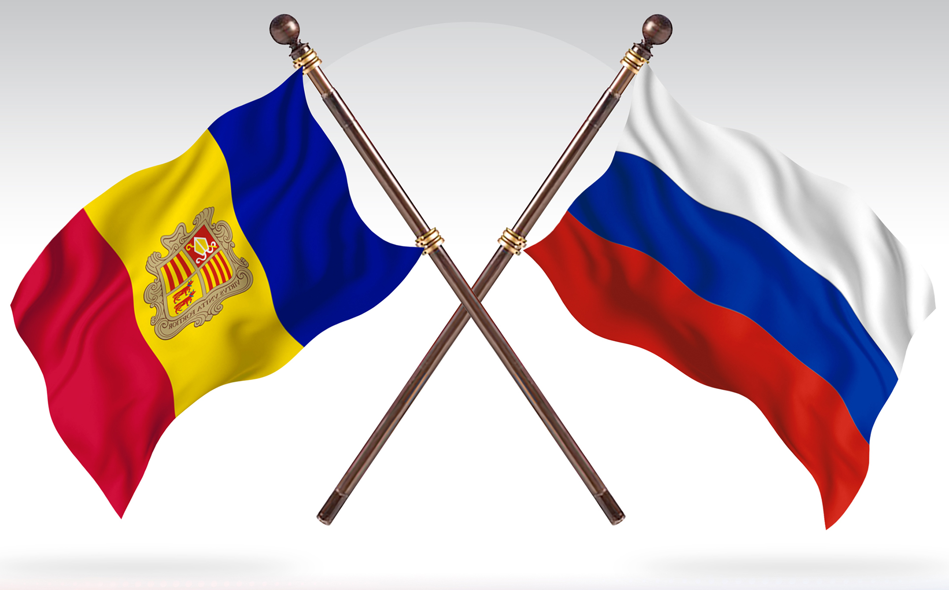 Download Иллюстрация "Andorra versus Russia Two Countries Flags - Illustration" / Andorra versus Russia Two Countries Flags - Illustration - Иллюстрация на тему графика national,patriotic,europe,asia,republic,map,flag,country,cartography,geography,nation,illustration,graphic,vector,state,world,isolated,symbol,border,icon