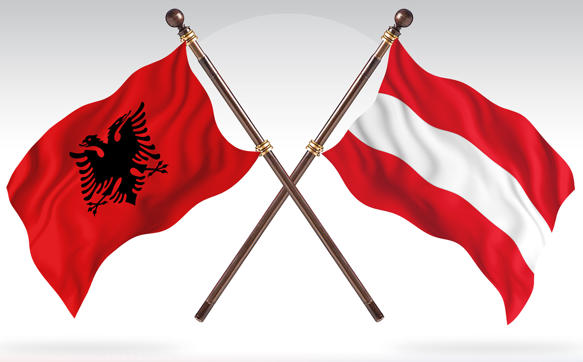 Download Иллюстрация "Albania versus Austria Two Countries Flags - Illustration" / Albania versus Austria Two Countries Flags - Illustration - Иллюстрация на тему графика national,patriotic,europe,asia,republic,map,flag,country,cartography,geography,nation,illustration,graphic,vector,state,world,isolated,symbol,border,icon
