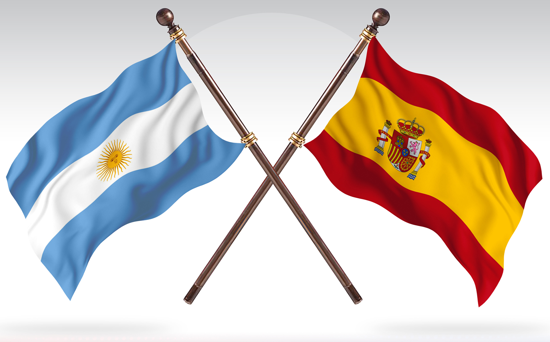 Download Иллюстрация "Argentina versus Spain  Two Countries Flags - Illustration" / Argentina versus Spain  Two Countries Flags - Illustration - Иллюстрация на тему графика national,patriotic,europe,asia,republic,map,flag,country,cartography,geography,nation,illustration,graphic,vector,state,world,isolated,symbol,border,icon