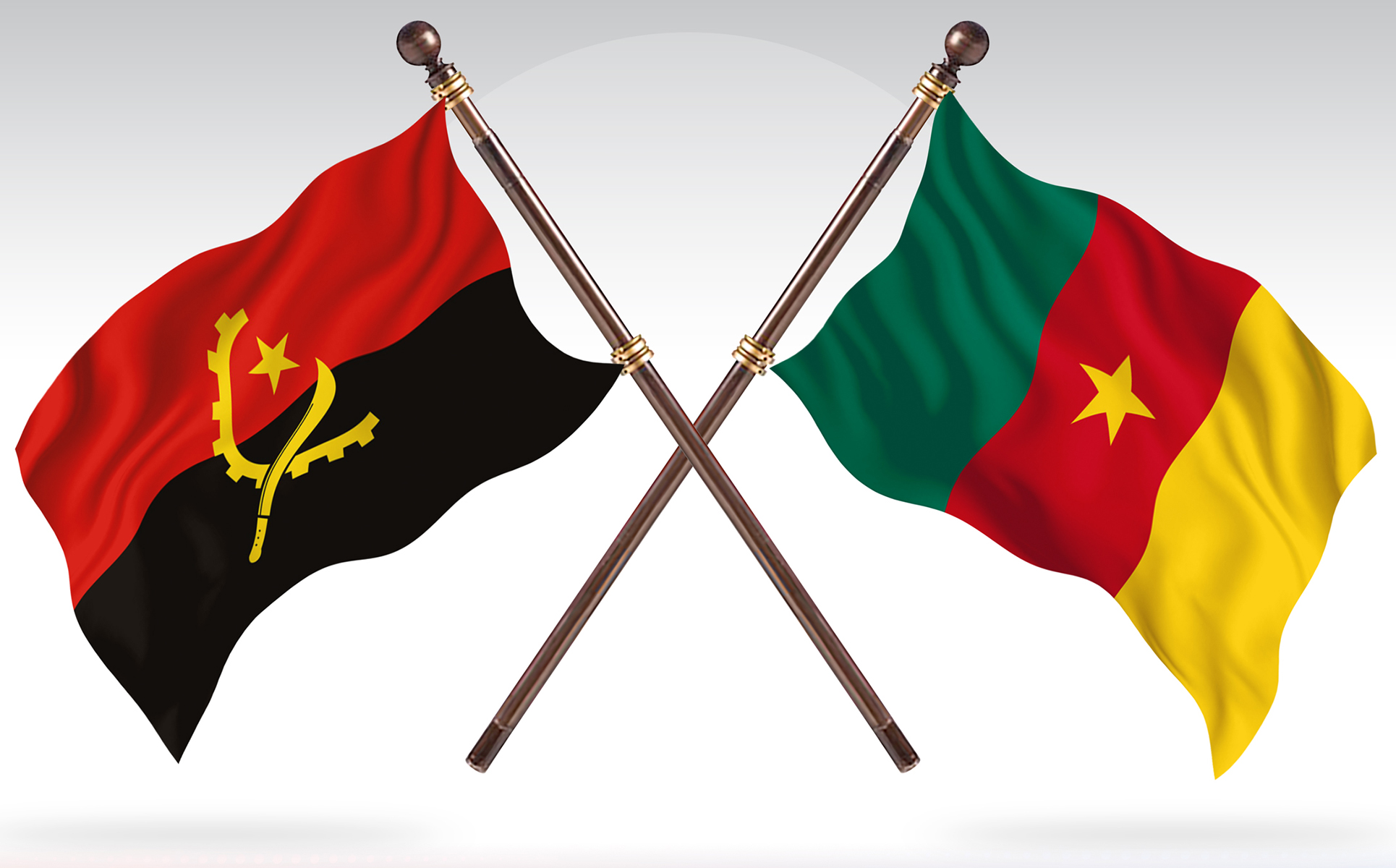 Download Иллюстрация "Angola versus Cameroon Two Countries Flags - Illustration" / Angola versus Cameroon Two Countries Flags - Illustration - Иллюстрация на тему графика national,patriotic,europe,asia,republic,map,flag,country,cartography,geography,nation,illustration,graphic,vector,state,world,isolated,symbol,border,icon