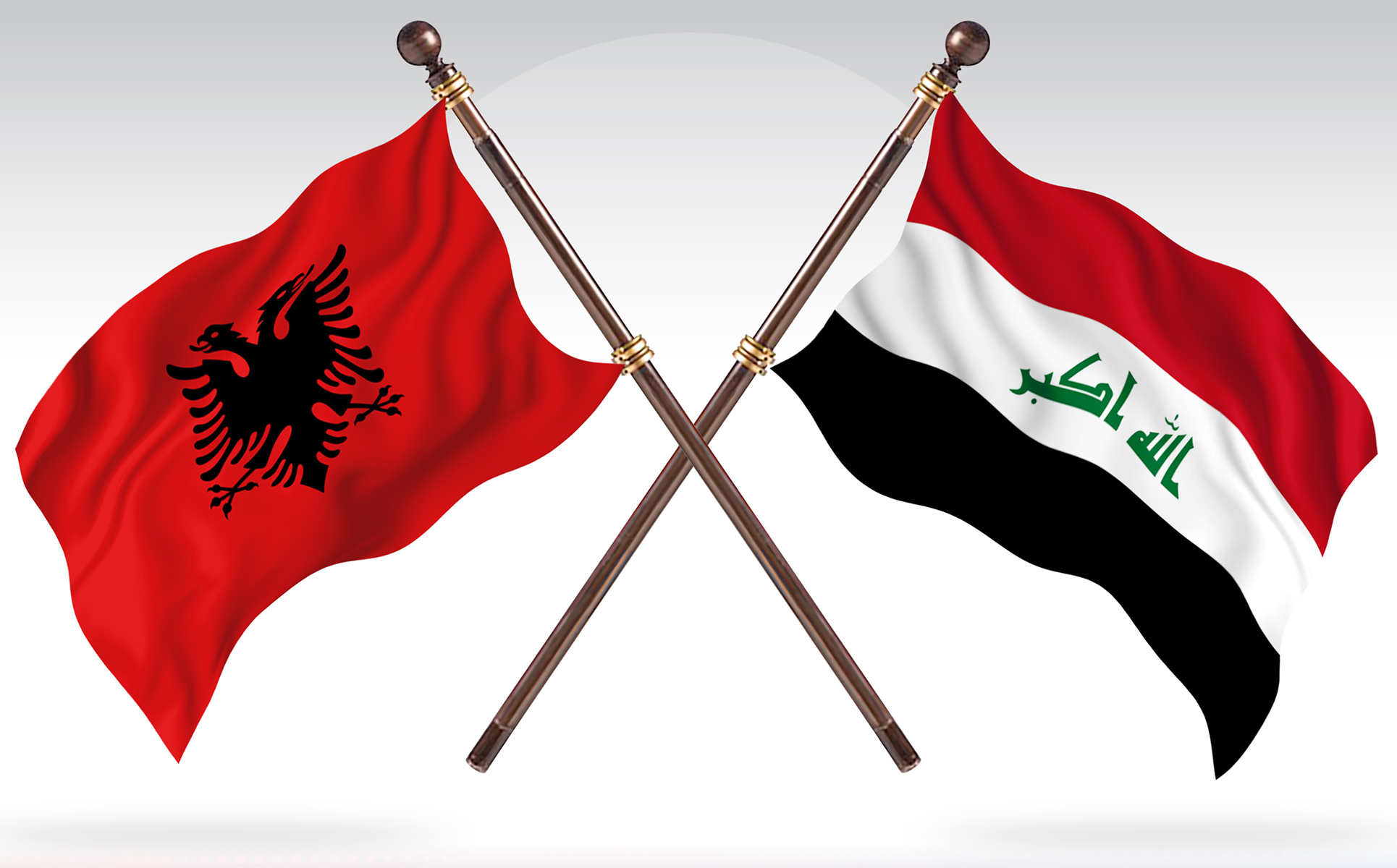 Download Иллюстрация "Albania versus Iraq Two Countries Flags - Illustration" / Albania versus Iraq Two Countries Flags - Illustration - Иллюстрация на тему графика national,patriotic,europe,asia,republic,map,flag,country,cartography,geography,nation,illustration,graphic,vector,state,world,isolated,symbol,border,icon