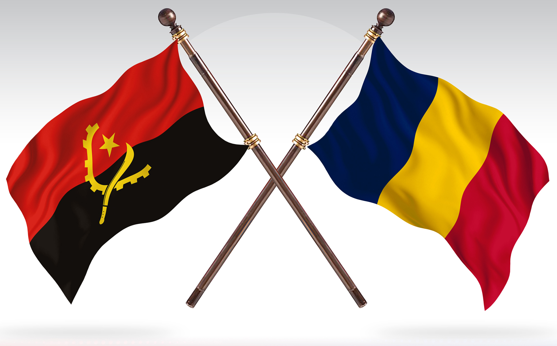 Download Иллюстрация "Angola versus Chad Two Countries Flags - Illustration" / Angola versus Chad Two Countries Flags - Illustration - Иллюстрация на тему графика national,patriotic,europe,asia,republic,map,flag,country,cartography,geography,nation,illustration,graphic,vector,state,world,isolated,symbol,border,icon