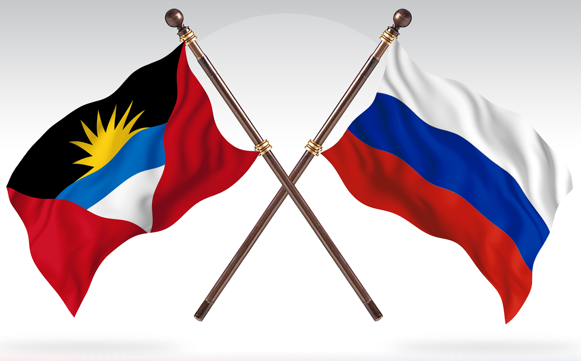 Download Иллюстрация "Antigua versus Russia Two Countries Flags - Illustration" / Antigua versus Russia Two Countries Flags - Illustration - Иллюстрация на тему графика national,patriotic,europe,asia,republic,map,flag,country,cartography,geography,nation,illustration,graphic,vector,state,world,isolated,symbol,border,icon