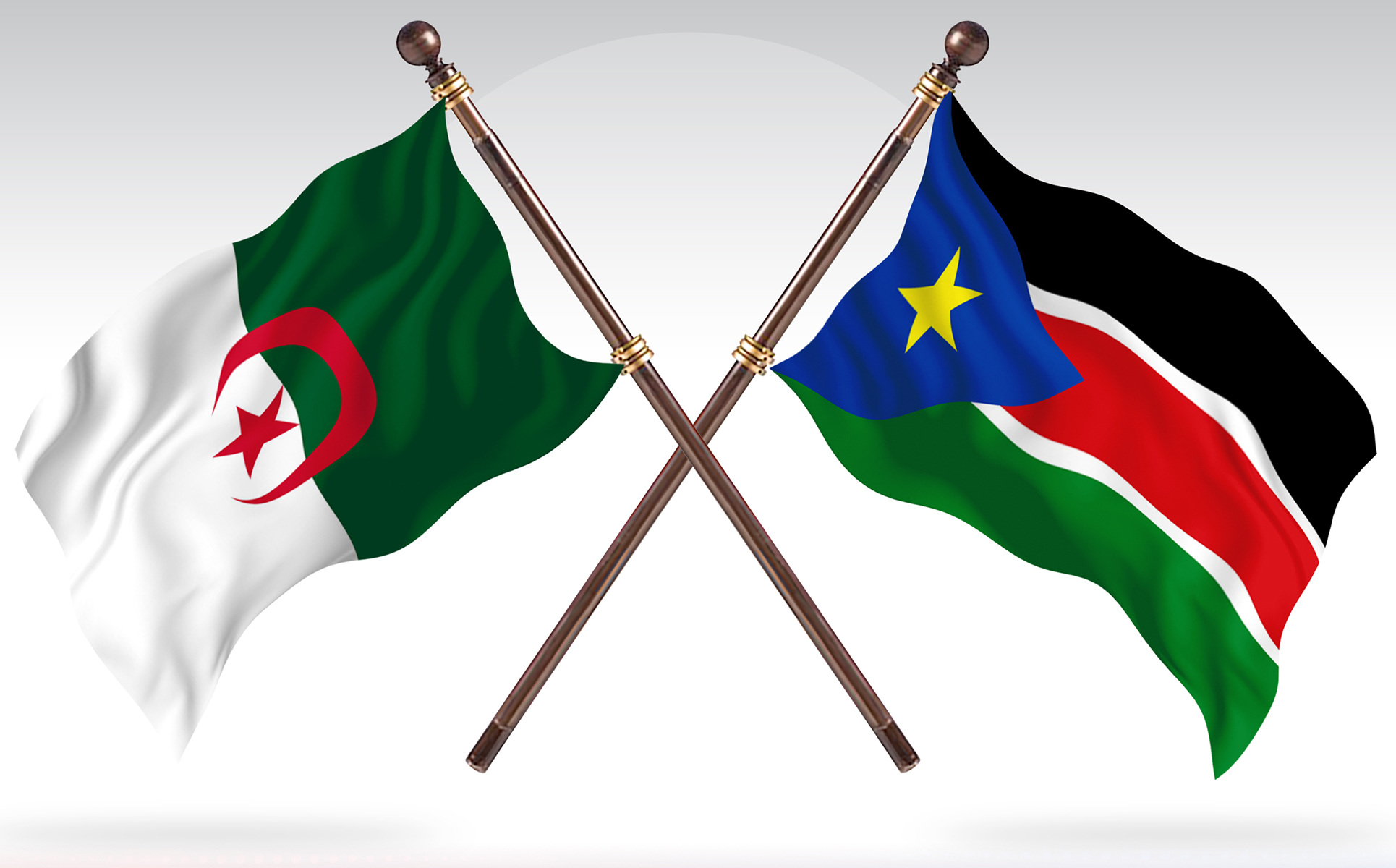 Download Иллюстрация "Algeria versus South Sudan Two Countries Flags - Illustration" / Algeria versus South Sudan Two Countries Flags - Illustration - Иллюстрация на тему графика national,patriotic,europe,asia,republic,map,flag,country,cartography,geography,nation,illustration,graphic,vector,state,world,isolated,symbol,border,icon