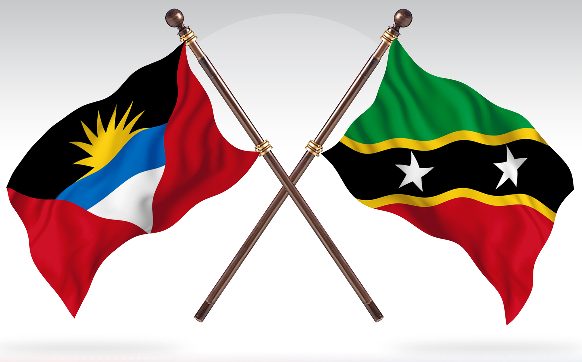 Download Иллюстрация "Antigua versus Saint Kitts &amp; Nevis Two Countries Flags - Illustration" / Antigua versus Saint Kitts &amp; Nevis Two Countries Flags - Illustration - Иллюстрация на тему графика national,patriotic,europe,asia,republic,map,flag,country,cartography,geography,nation,illustration,graphic,vector,state,world,isolated,symbol,border,icon